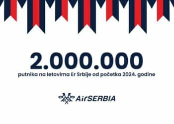 Er Srbija prevezla dva miliona putnika od početka 2024. godine