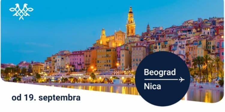 Er Srbija od 19. septembra ponovo leti za Nicu