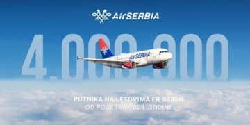 Er Srbija prevezla četiri miliona putnika od početka godine