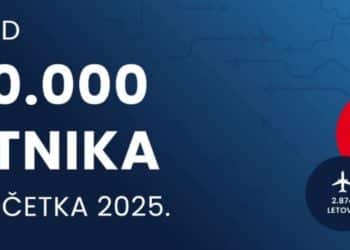 Više od pola miliona putnika na letovima Er Srbije od početka godine