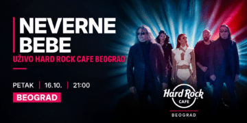 Neverne bebe uživo u Hard Rock Cafeu Beograd, petak 16. oktobar 2026. u 21 čas.